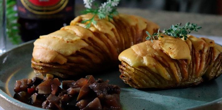 Receita de Batata Hasselback com Crcuma